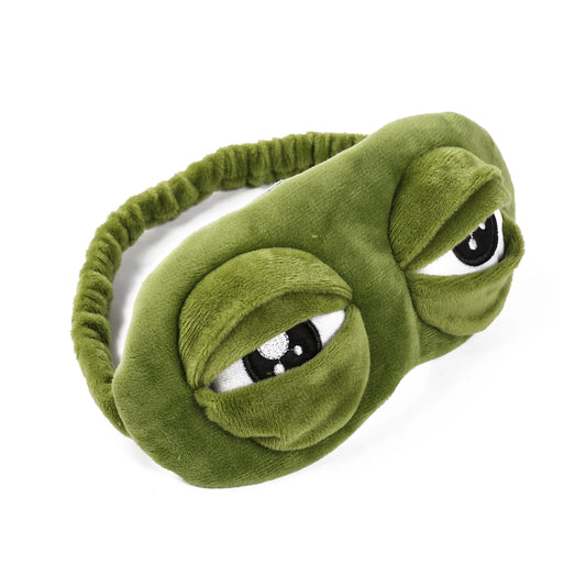 Sad Frog Sleeping Mask Green